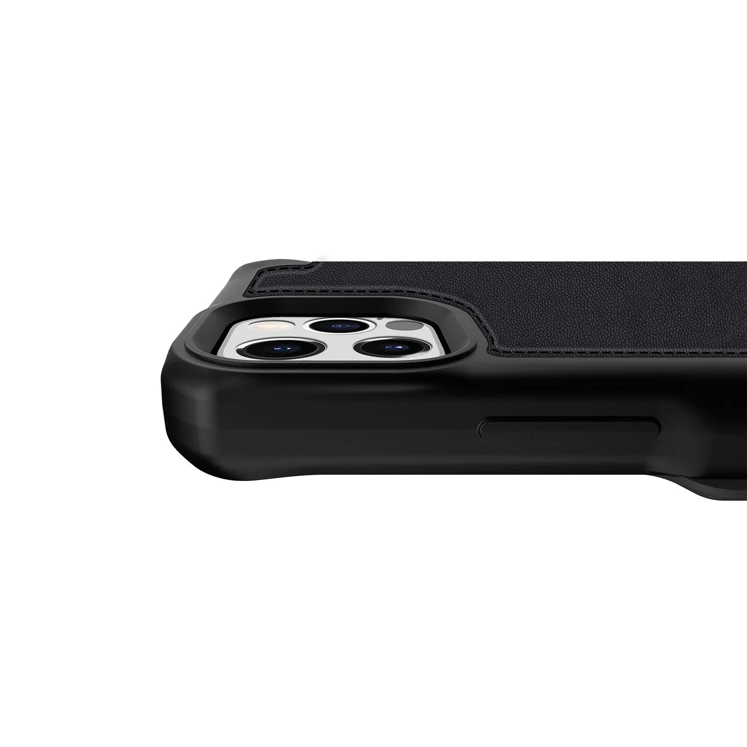 Itskins Hybrid Folio iPhone 12 Pro Max Cover - Black With Real Leather - Tashqila Itskins Hybrid Folio iPhone 12 Pro Max Cover - Black With Real Leather - Tashqila